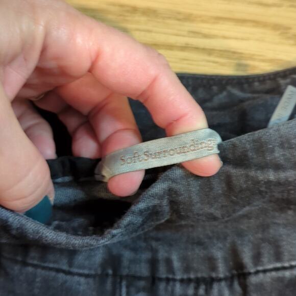 Soft Surroundings Jeans Size Medium Black Wash Pull On Stretch - Picture 2 of 5